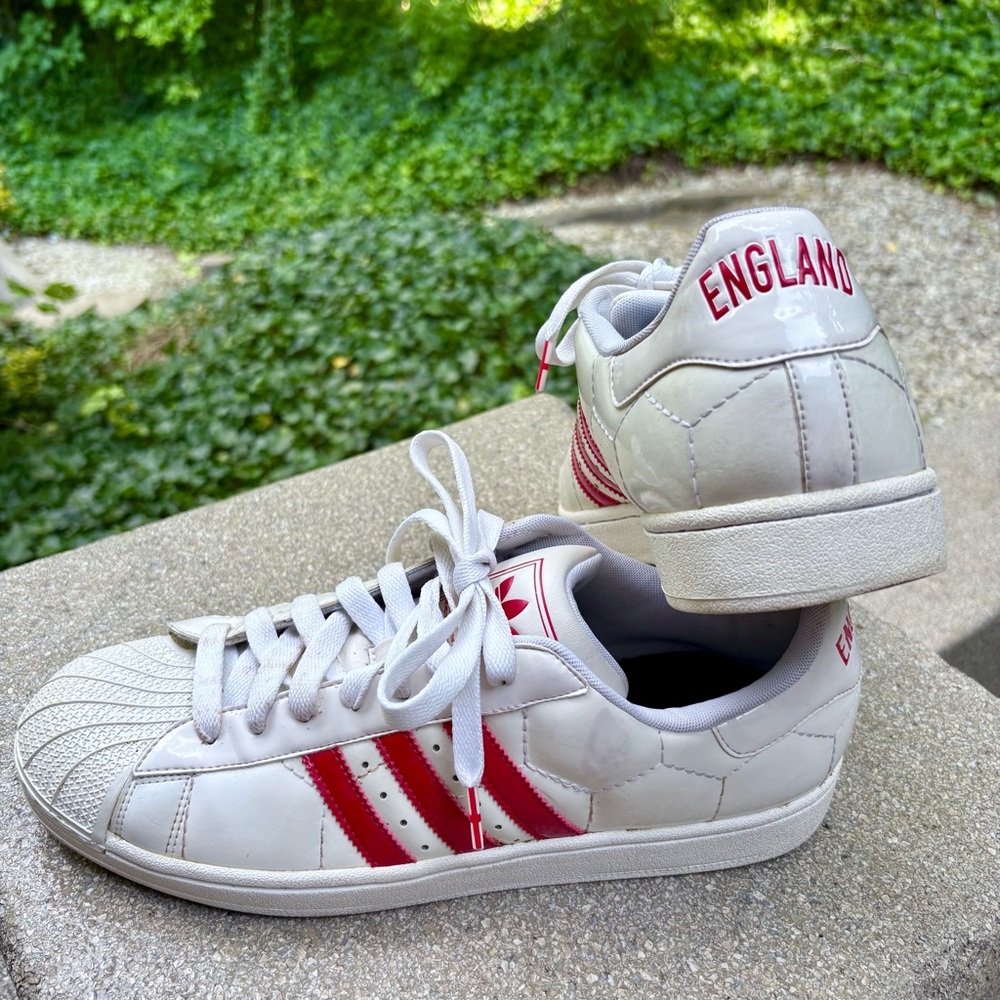 Rare Adidas Superstar World Cup England Soccer Football Sz US12 Athletic Shoes - Picture 1 of 11